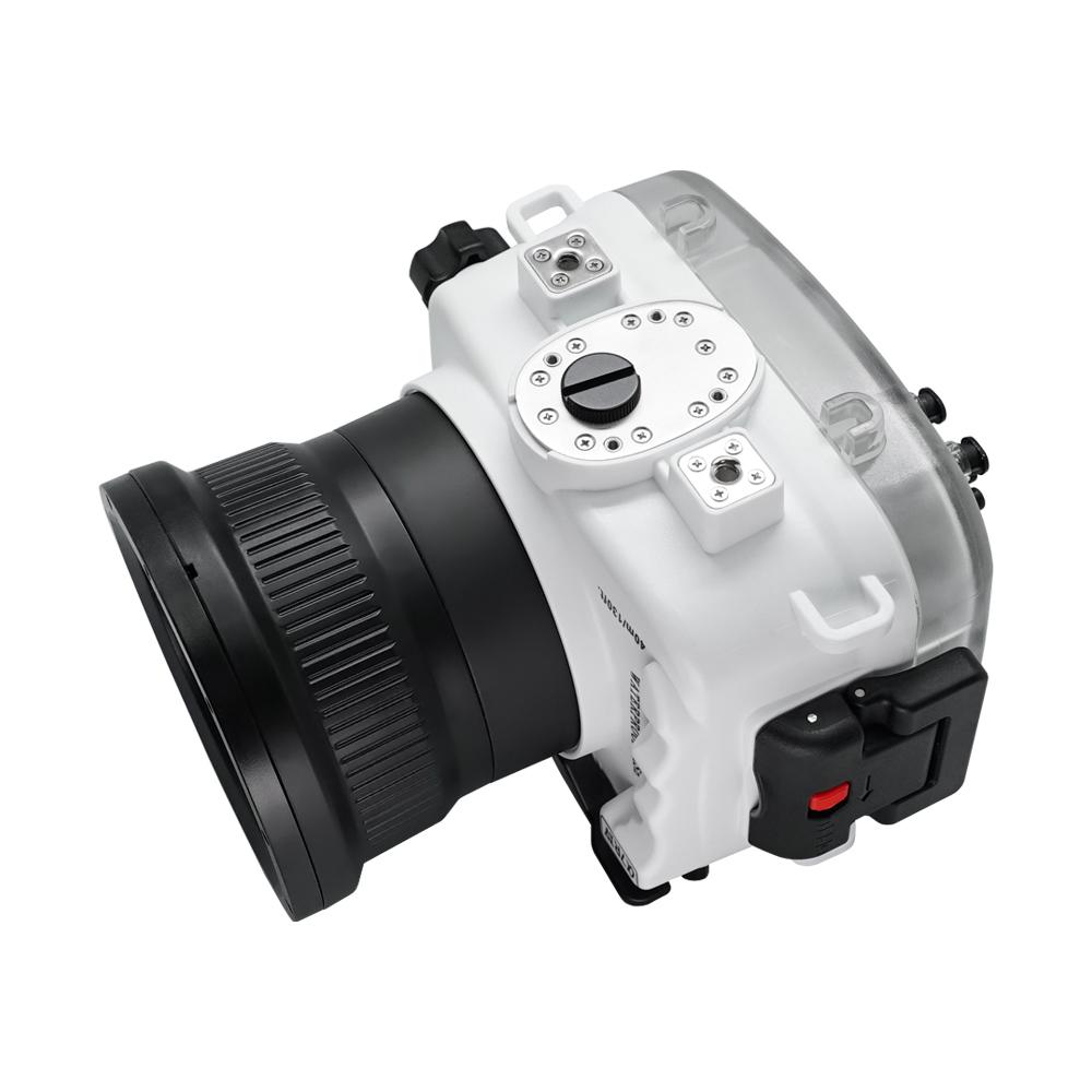 Sony A7R IV 40M/130FT Underwater camera housing (Including Flat Long port) Focus gear for FE 90mm / Sigma 35mm included. White