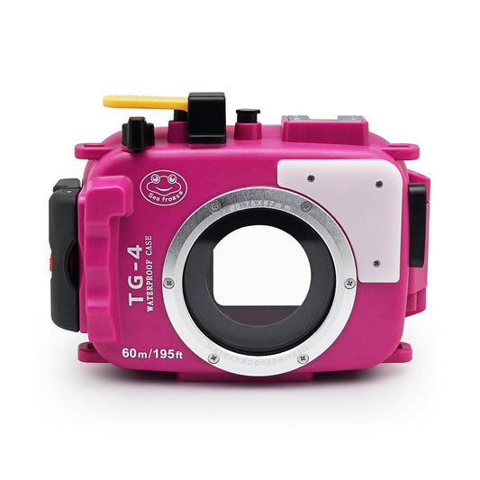 Olympus TG-3 / TG-4 60m/195ft SeaFrogs Underwater Camera Housing (Pink) - A6XXX SALTED LINE