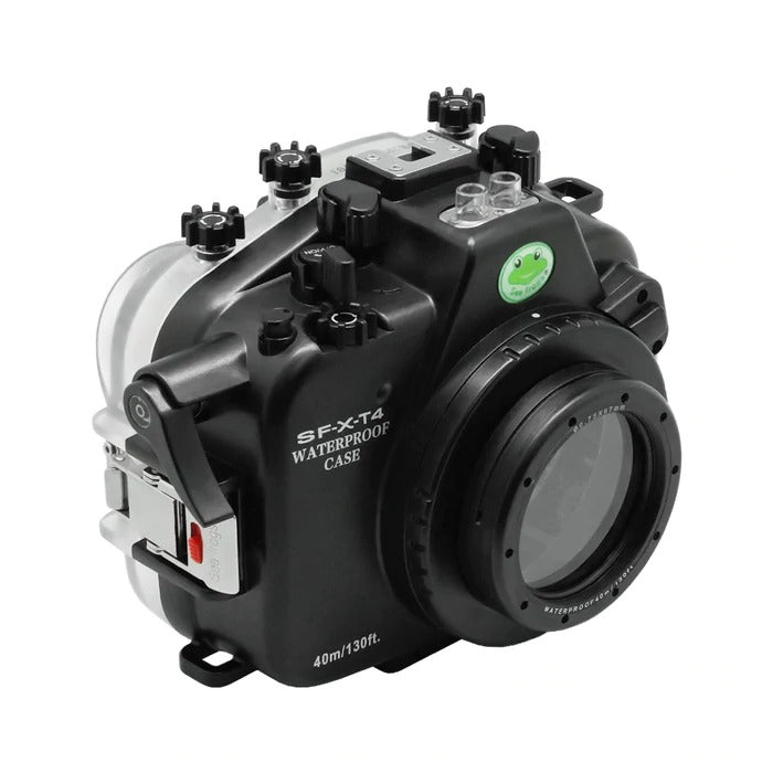 Fujifilm X-T4 40M/130FT Underwater camera housing with glass Flat Short Port. XF 16mm