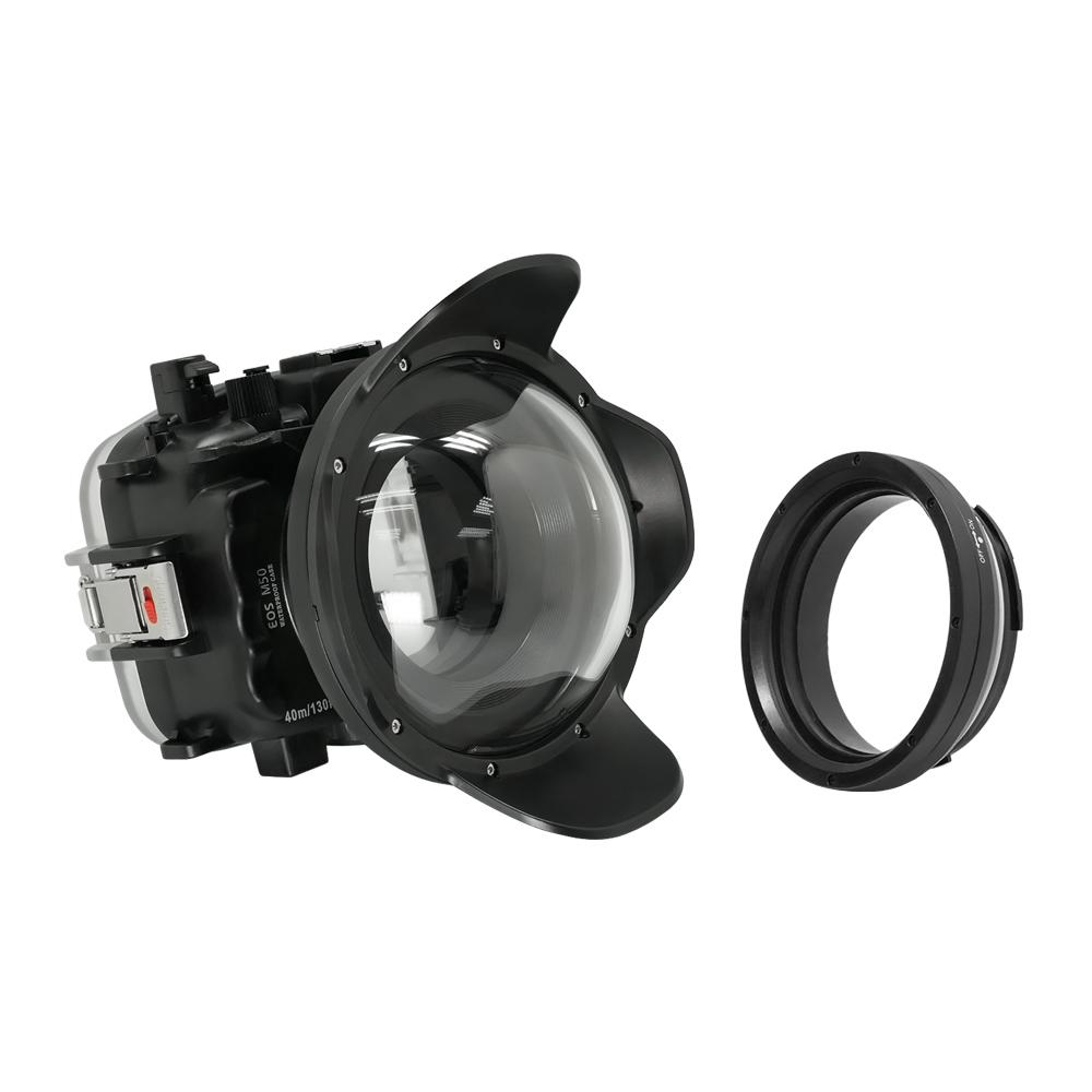 Canon EOS M50 / EOS Kiss M (22mm) 40m/130ft SeaFrogs UW Camera Housing with 6" Dry Dome Port - A6XXX SALTED LINE