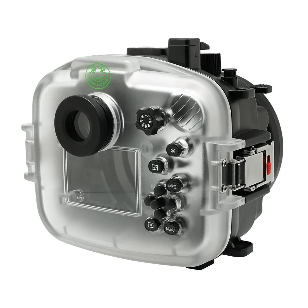 Canon EOS M50 / EOS Kiss M 40m/130ft SeaFrogs Underwater Camera Housing with 15-45mm/11-22mm flat port