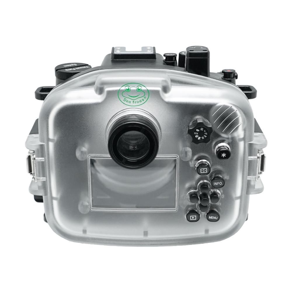 Canon EOS M50 / EOS Kiss M 40m/130ft SeaFrogs Underwater Camera Housing with 67mm threaded 55-200mm flat port