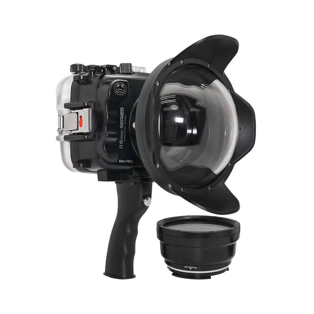 SeaFrogs UW housing for Sony A6xxx series Salted Line with pistol grip & 6" Dry dome port - A6XXX SALTED LINE