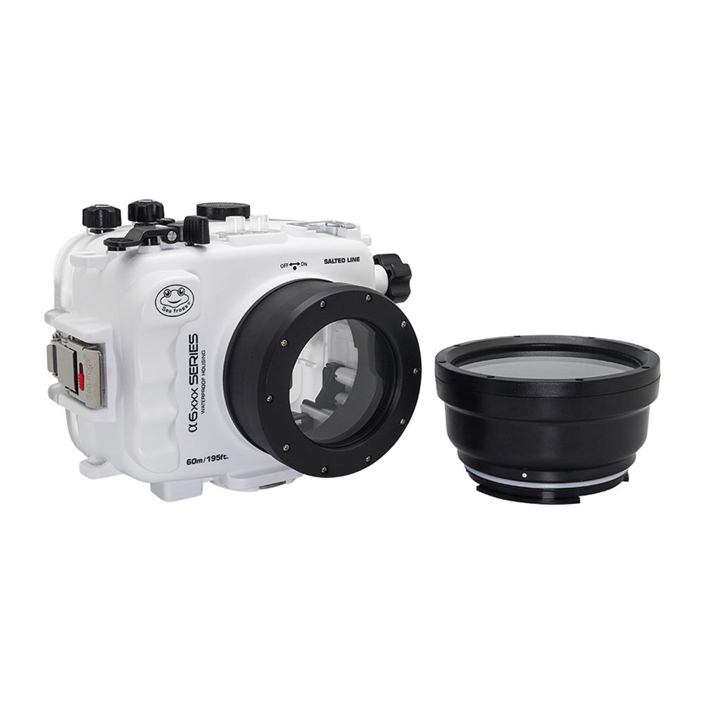SeaFrogs UW housing for Sony A6xxx series Salted Line with 67mm threaded short / Macro port (White) - A6XXX SALTED LINE