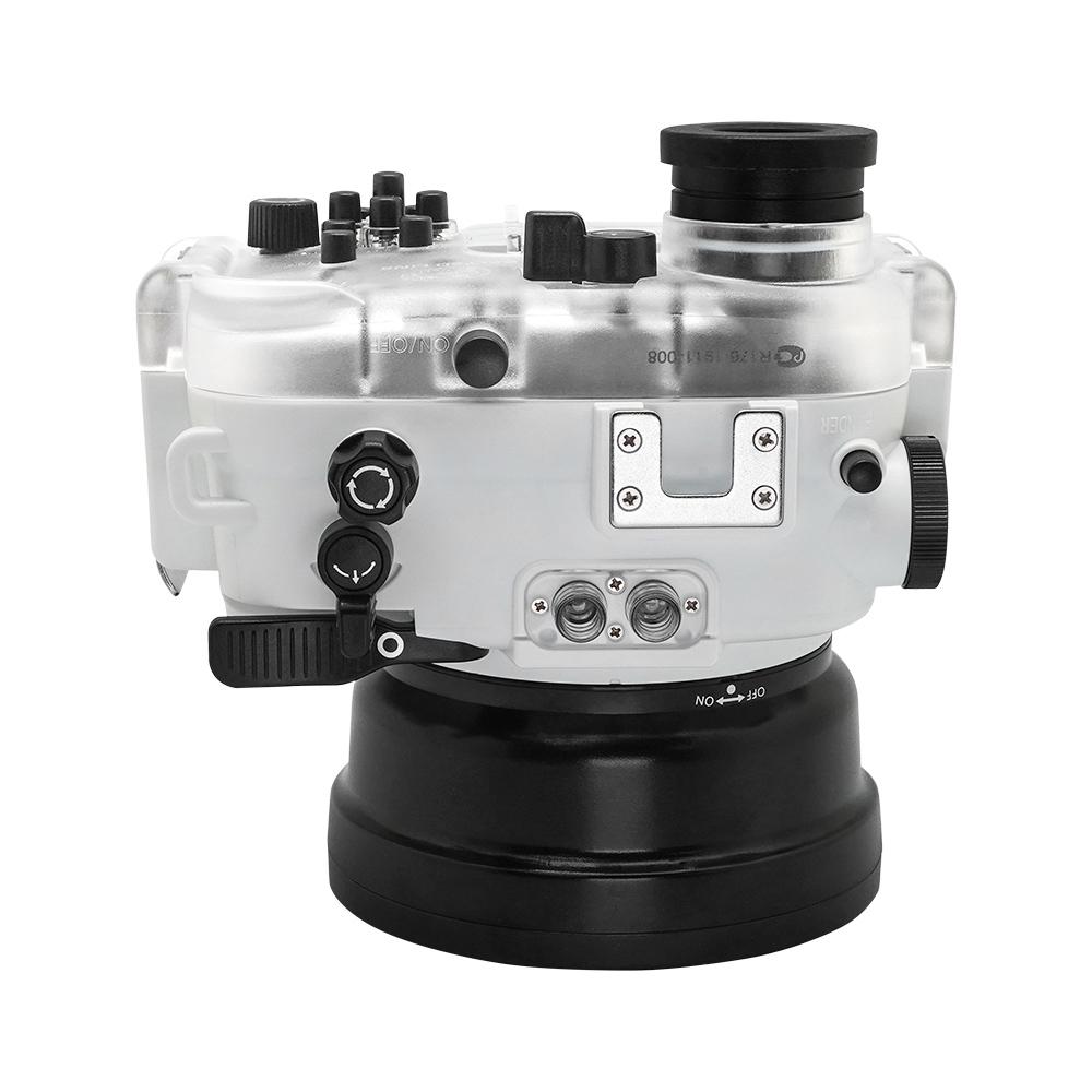 60M/195FT Waterproof housing for Sony RX1xx series Salted Line with 67mm threaded short / Macro port for Sony RX100 VI / VII (White) - A6XXX SALTED LINE