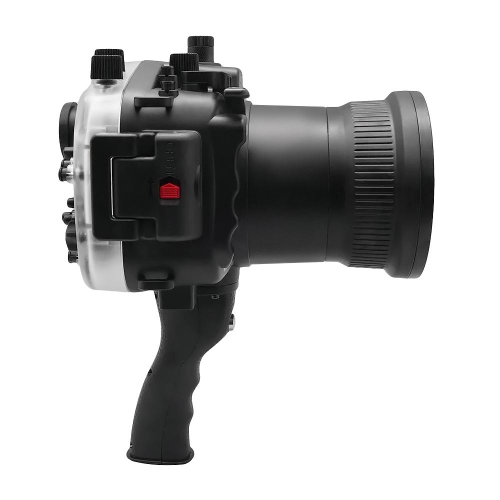 Sony A7 II NG V.2 Series 40M/130FT Underwater camera housing with pistol grip (Long port) Black