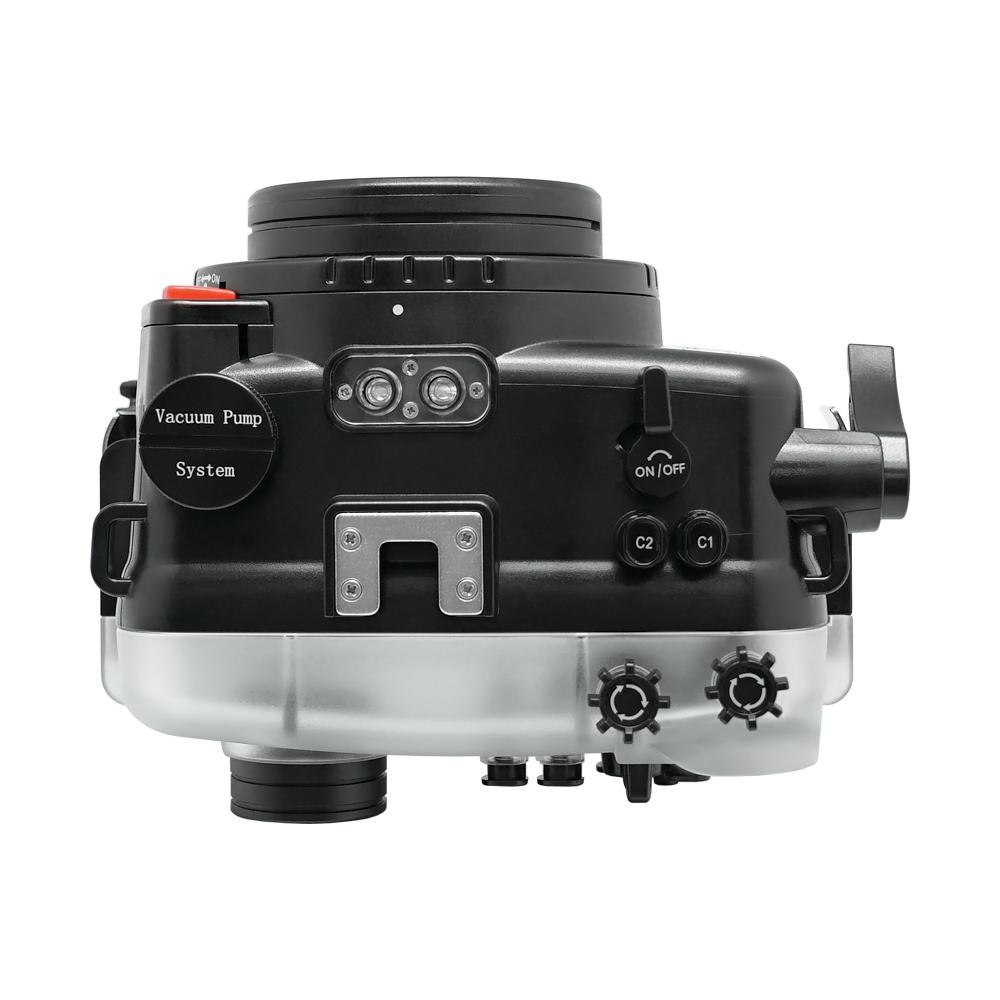 Sony A6600 SeaFrogs 40M/130FT UW housing with 6" Dry Dome Port for E10-18mm lens (zoom gear included), Standard port for E16-50mm (zoom gear included) and with Aluminium Pistol Grip. Surf