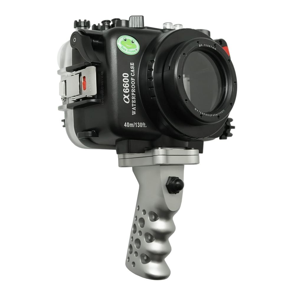 Sony A6600 SeaFrogs 40M/130FT Waterproof housing with Aluminium Pistol Grip