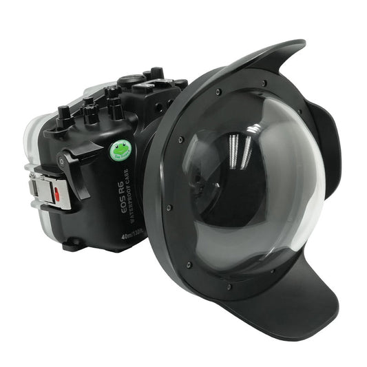 SeaFrogs 40m/130ft Underwater camera housing for Canon EOS R6 with 8" Dry Dome Port (RF 14-35mm f/4L)