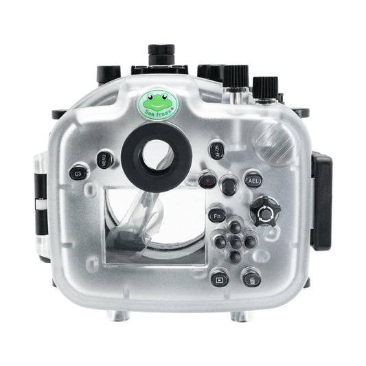 Sony A1 40M/130FT Underwater camera housing (Including Flat Long port) Focus gear for FE 90mm / Sigma 35mm included. Black