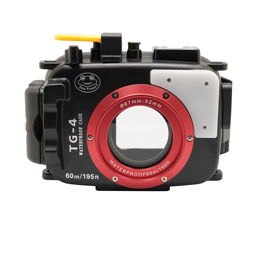Olympus TG-3 / TG-4 60m/195ft SeaFrogs Underwater Camera Housing (Black) - A6XXX SALTED LINE